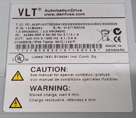 Danfoss FC-302 1.5kW 014719G028
