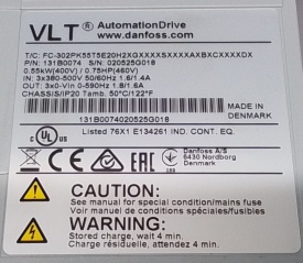 Danfoss FC-302 0.55kW 020525G018