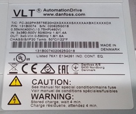 Danfoss FC-302 0.55kW 020625G018