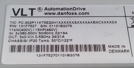 Danfoss FC-302 11kW 011018G076