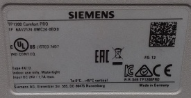 Siemens TP1200 Comfort Pro 6AV2124-0MC24-0BX0 LBS61077463