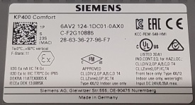 Siemens KP400 Comfort 6AV2124-1DC01-0AX0 C-F2G10885
