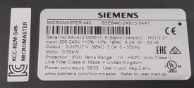 Siemens Micromaster 440 0.55kW XAJ412-000815