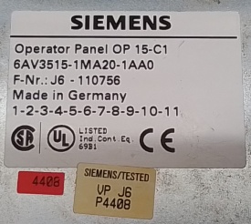 Siemens Coros OP15-C1 J6-110756
