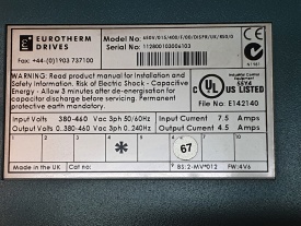 Eurotherm 650V 1.5 Kw 112800103006103