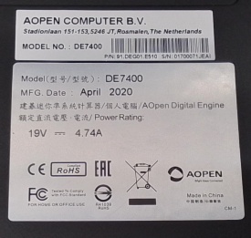 Aopen DE7400 mini-PC