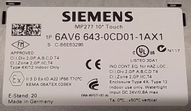 Siemens MP277 10" Touch 6AV6643-0CD01-1AX1 C-B6E63286