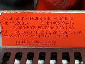 Danfoss VLT 5001  0,75 kw  148539G414