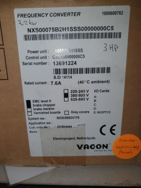 Vacon NXS 2,2 kw 13691224 