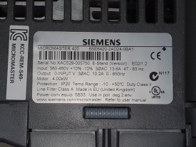 Siemens Micromaster 420  4 kw XAC529-005750
