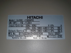 Hitachi SJ300  15 kw  5116226634000308