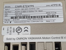 Omron Varispeed E7  7.5 kw 1R0935153800010 
 