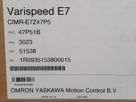 Omron Varispeed E7  7.5 kw 1R0935153800015 