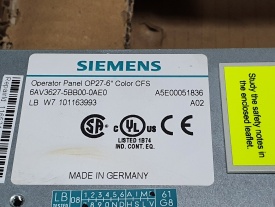 Siemens OP27 color 6AV3627-5BB00-0AE0 101163993