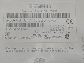 Siemens OP17-DP 6AV3617-1JC20-0AX1 