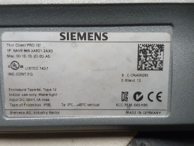 Siemens Thin Client Pro 6AV6 646-2AB21-2AX0 CNA56289 
