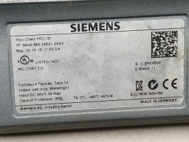Siemens Thin Client Pro 6AV6 646-2AB21-2AX0 BNE45591