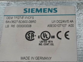 Siemens TP27 6AV3627-5DB00-0BR0 000000008