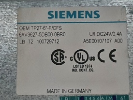 Siemens TP27 6AV3627-5DB00-0BR0 100729712