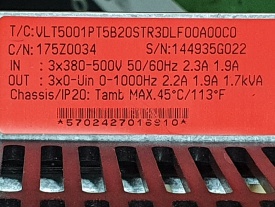 Danfoss VLT 5001   0,75 Kw 144935G022 