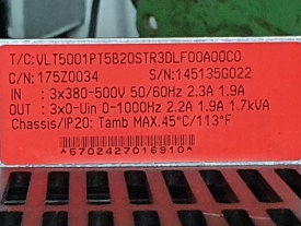 Danfoss VLT 5001   0,75 Kw 145135G022 