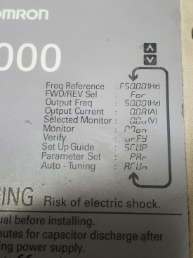 Omron V1000 4 Kw  J008ZD009850492 