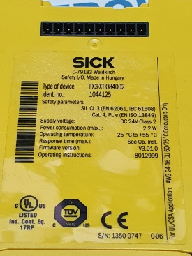 Sick  FX3-XTIO84002 
1044125 1350-0747 C-06