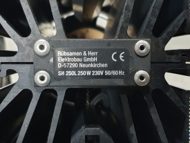 Rübsamen & Herr SH 250L  250W 230V AC 
Ventilator Heater 
