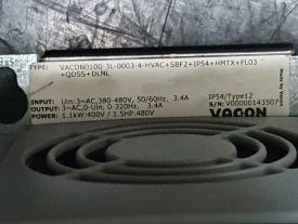 Vacon 100 HVAC 1,1 Kw  V00000143507 