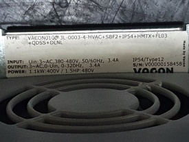 Vacon 100 HVAC 1,1 Kw  V00000158458 