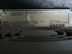 Vacon 100 HVAC 1,1 Kw  V00000158461 