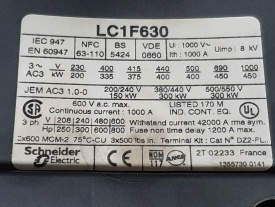 Telemecanique   LC1F630P7  230V 630A