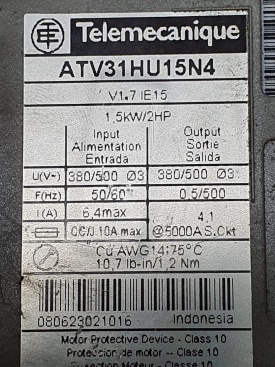 Telemecanique ATV 31  1,5 Kw 080623021016 