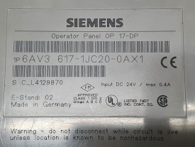 Siemens OP17-DP   6AV3617-1JC20-0AX1